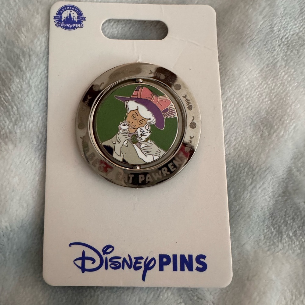 Disney Aristocats Pin with Green and Pink Accents